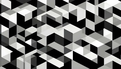 Bold Abstract Geometric Pattern In Black And Whit Upscaled 2