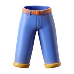 Blue jeans in 3d render 