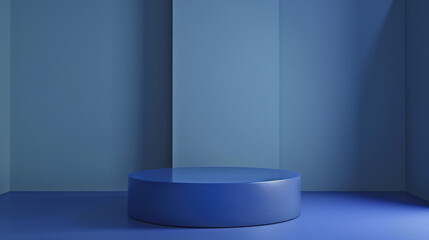 Mock up podium for product presentation, color background, 3d render, 3d illustration