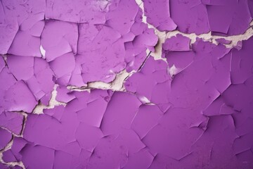 Close-up of a textured purple wall with peeling paint, showcasing patterns of decay. Textured Purple Wall Peeling Paint Close-Up