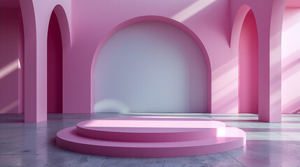 A fun and playful pink stage for your company event