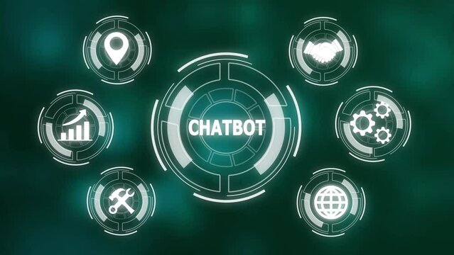 Technology chat bot animation.
