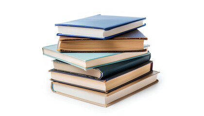 stack of book isolated on white background