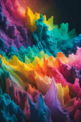 Fototapeta premium Flowing Spectrum: An Abstract Symphony of Color. generative AI