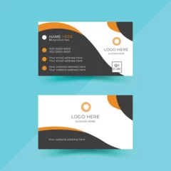 Poster Modern business card - creative and clean business card template. Stylish elegant business card design.  Designed for business and corporate concept. Vector Simple Business Card,   © Siddik