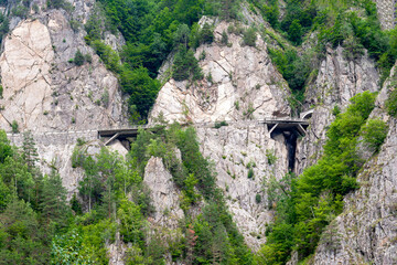 Transfagarasan road in Romania, a view from bellow