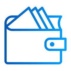 This is the Wallet icon from the Finance icon collection with an outline gradient style