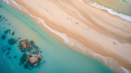 Fototapeta na wymiar Drone View of Beach