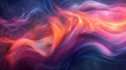 Foto op Plexiglas abstract neon waves gradient © PNG WORLD