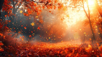 Autumn colorful background, fall backdrop