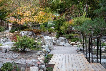 Autumn colors at Japanese Garden, Lithia Park, Ashland, Oregon, in 2023 - 766634764