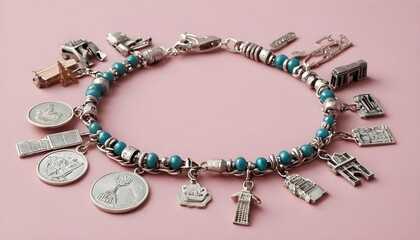 A Charm Bracelet Adorned With Miniature Representa