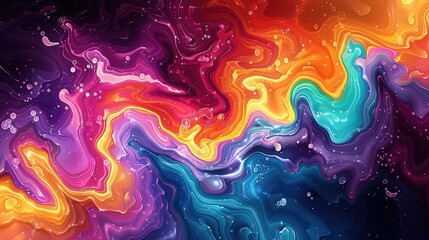 Colorful Wavy Liquid Background