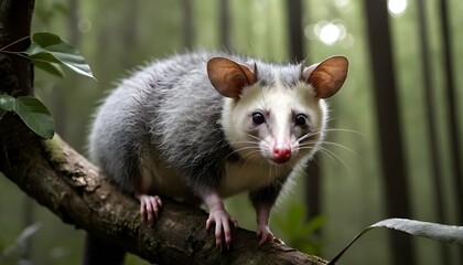 Fototapeta na wymiar A Possum In A Forest