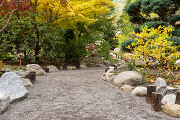 Autumn colors at Japanese Garden, Lithia Park, Ashland, Oregon, in 2023 - 766636770