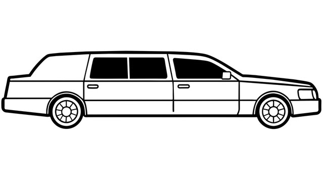 Luxury on Wheels Limousine Vector Illustrations for Your Design Needs
