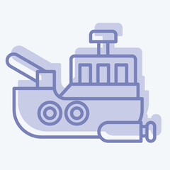 Icon Marine. related to Military symbol. two tone style. simple design editable. simple illustration