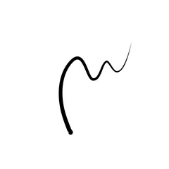 Illustration of Hair Strands. Black hair