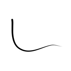 Illustration of Hair Strands. Black hair