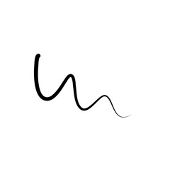 Illustration of Hair Strands. Black hair