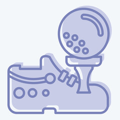Icon Shoes. related to Golf symbol. two tone style. simple design editable. simple illustration