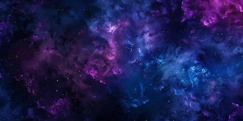 Foto auf Alu-Dibond Purple space background pattern design. Horizontal banner. Amazing cosmic wallpaper. Milky Way abstract wallpaper. Digital artwork raster bitmap.  © Oxana