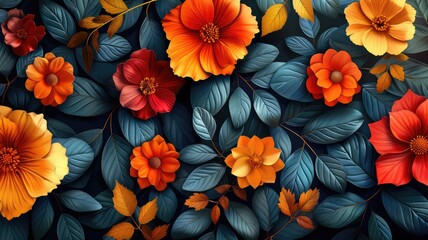 seamless floral wallpaper background pattern