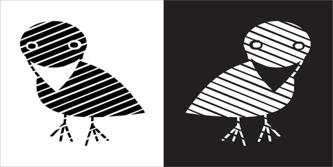 Illustration vector graphics of crow icon