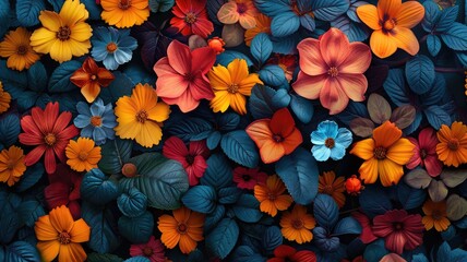 Tropical Flower Background - obrazy, fototapety, plakaty
