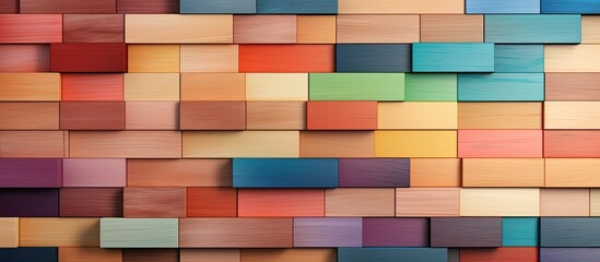 Capture a close-up of a wooden wall filled with an array of vibrant and diverse colors for a unique...