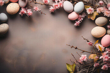 Easter holiday , Easter eggs with national ornaments.