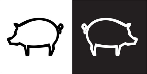 Illustration vector graphics of pig icon