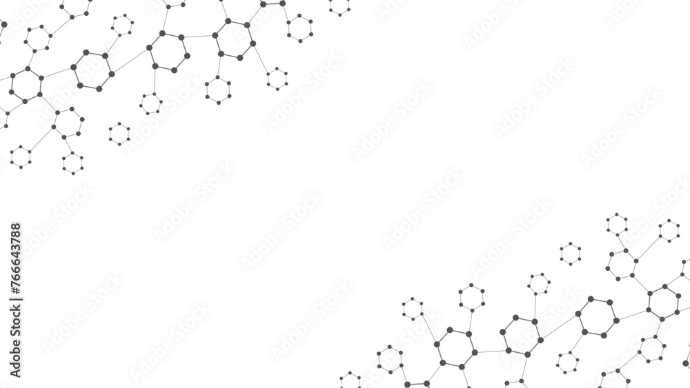 Poster Science abstract background. Abstract technology background with copy space. Abstract shapes in the corners.