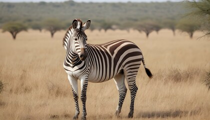 Fototapeta na wymiar A Zebra In A Safari Retreat