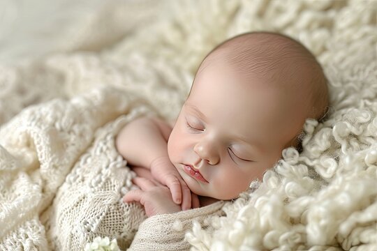 Newborn innocence captured in a soft and tender photograph