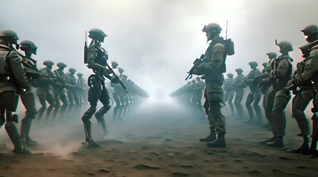 War between humankind and robots.