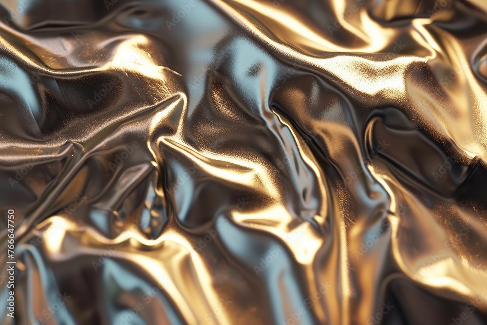 Aufkleber shiny metallic textures reflecting light in a captivating manner, captivating reflections from shiny