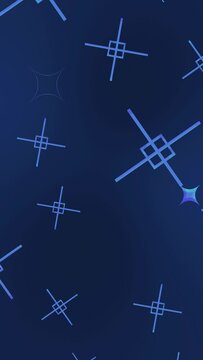 Colorful geometric shapes. Looped animated background in a simple pattern style..
