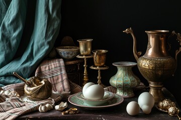 Obraz na płótnie Canvas Still life compositions with carefully arranged objects