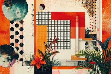 Vintage elements in a retro composition with a modern twist