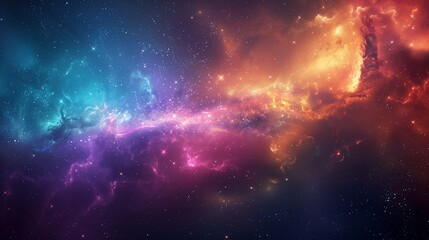 Colorful space galaxy cloud nebula. Stary night cosmos. Universe science astronomy. Supernova background wallpaper - obrazy, fototapety, plakaty