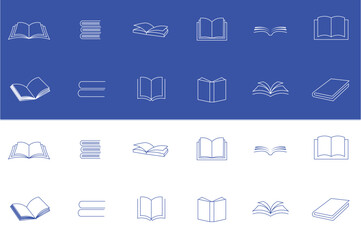Book icon symbol vector illustration good for world book day background set of icon collection