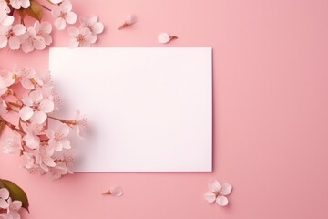pink background with sakura flowers