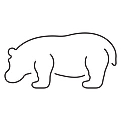hippopotamus icon isolated on white background, vector illustration.