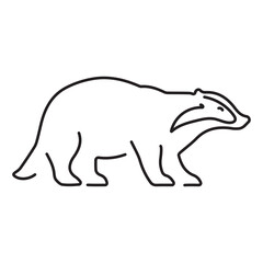 badger icon isolated on white background, vector illustration.