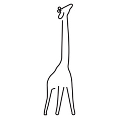 giraffe icon isolated on white background, vector illustration.