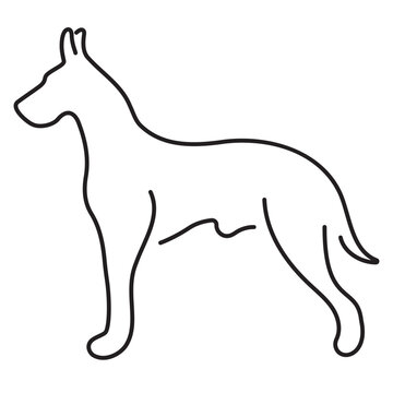 dog icon isolated on white background, vector illustration.