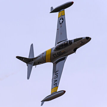 Luke AFB Open House 3-23-2024 Glendale, AZ USA..Private Canadair CF-133 performing at the 2024 Luke Days Airshow