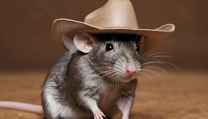 A Rat Wearing A Cowboy Hat A Wild West Adventure