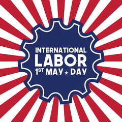 1st May International Labor Day vector banner template